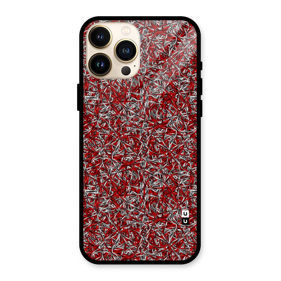 Abstract Threads Glass Back Case for iPhone 13 Pro Max
