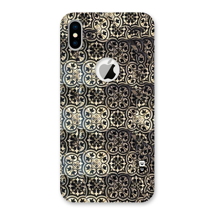 Abstract Tile Back Case for iPhone X Logo Cut