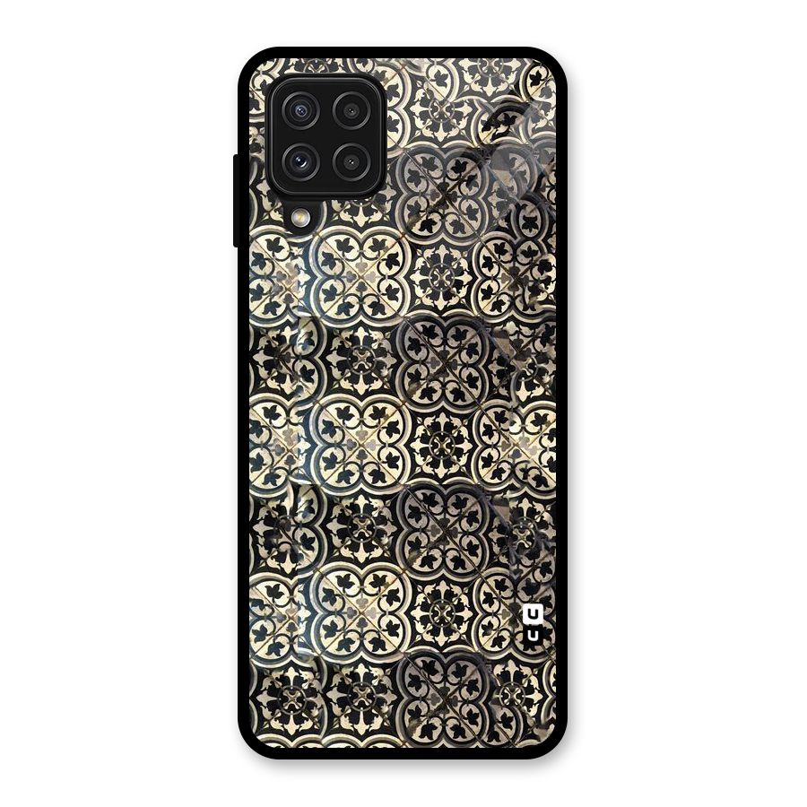 Abstract Tile Glass Back Case for Galaxy A22 4G
