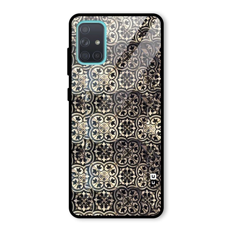 Abstract Tile Glass Back Case for Galaxy A71