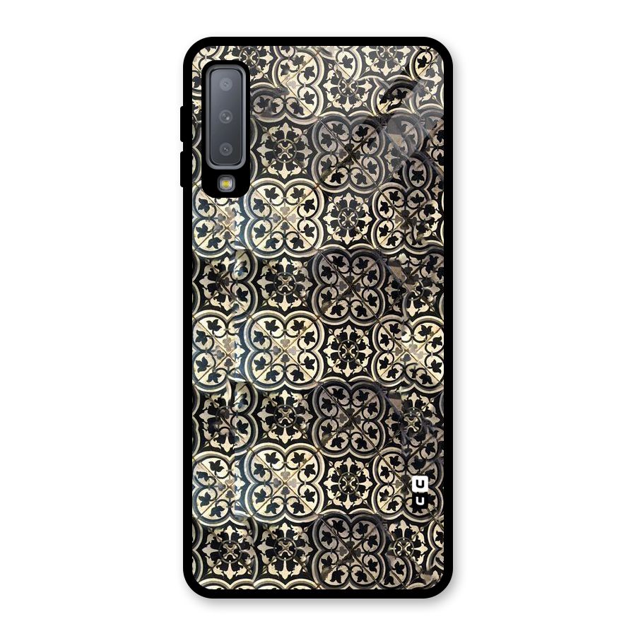 Abstract Tile Glass Back Case for Galaxy A7 (2018)