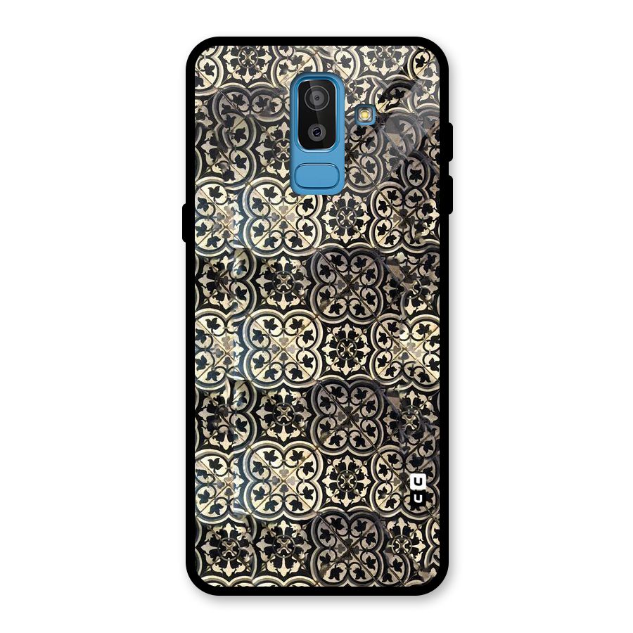 Abstract Tile Glass Back Case for Galaxy J8