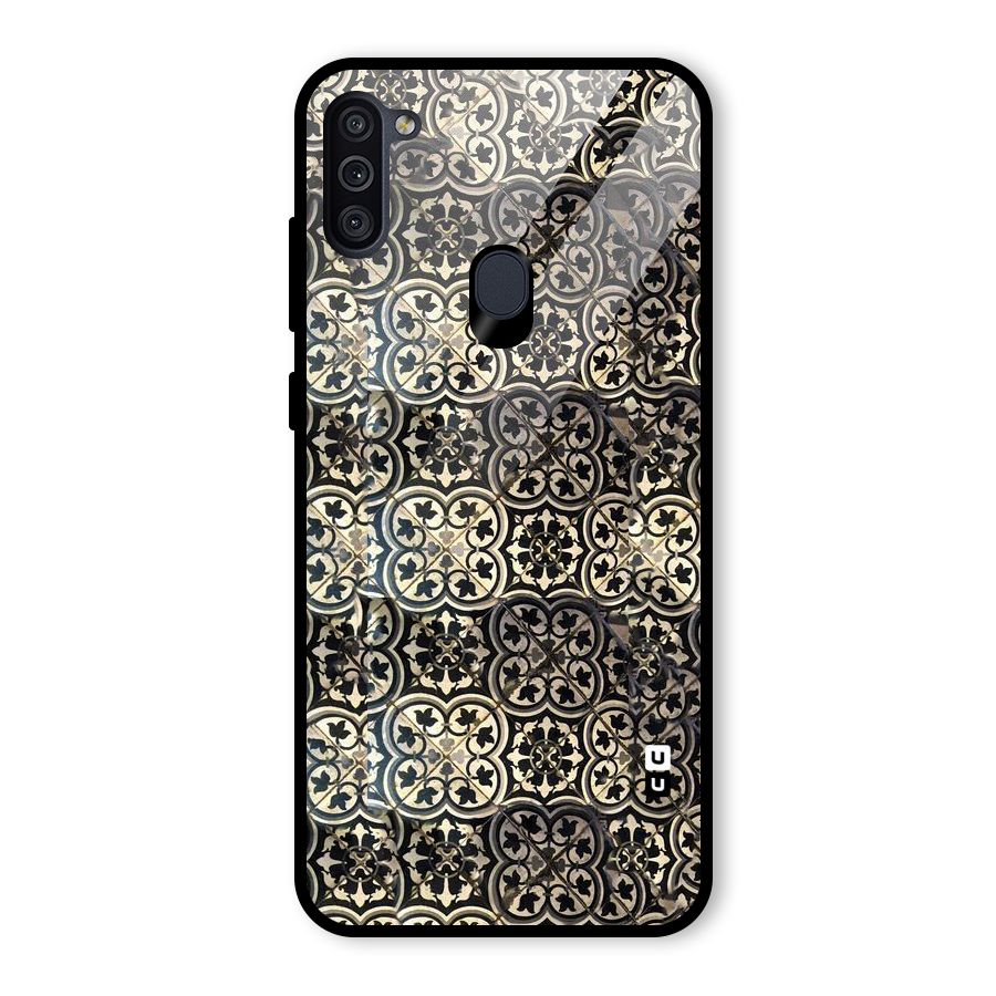 Abstract Tile Glass Back Case for Galaxy M11