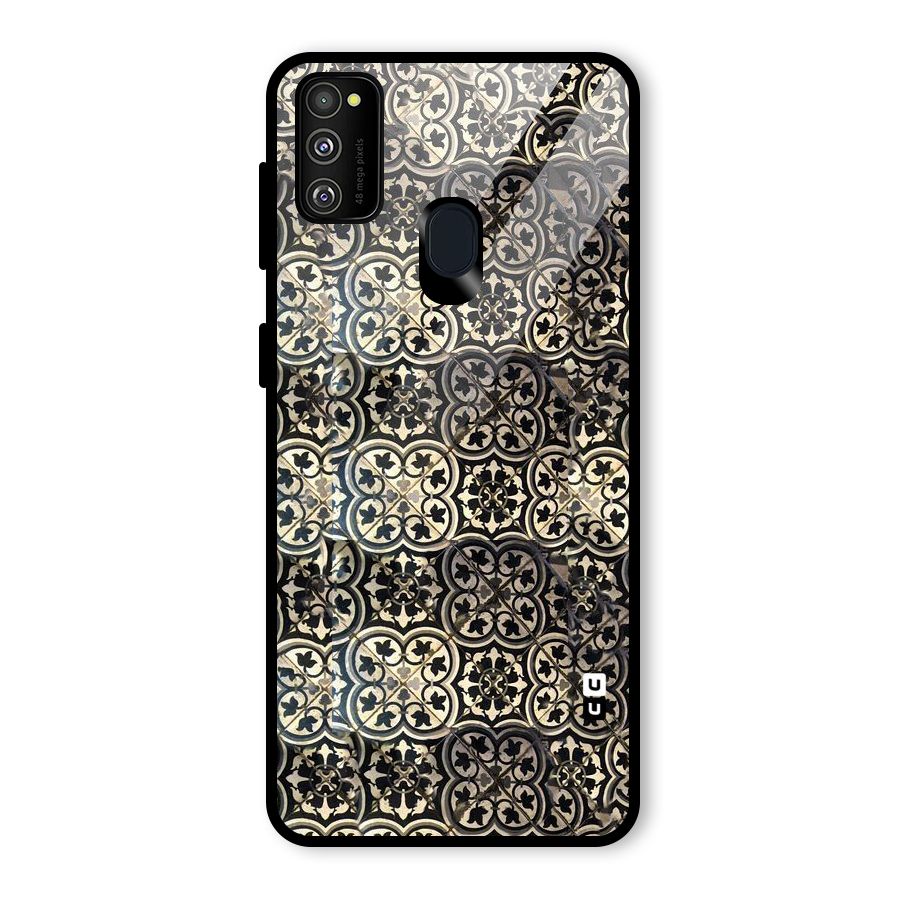Abstract Tile Glass Back Case for Galaxy M30s