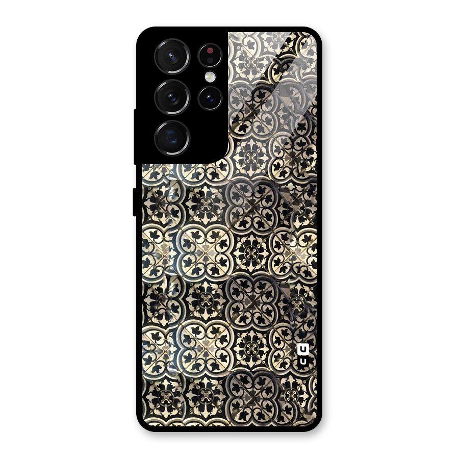 Abstract Tile Glass Back Case for Galaxy S21 Ultra 5G