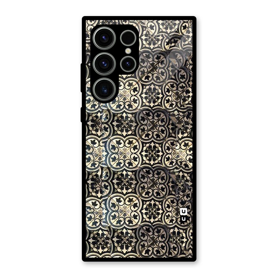 Abstract Tile Glass Back Case for Galaxy S23 Ultra
