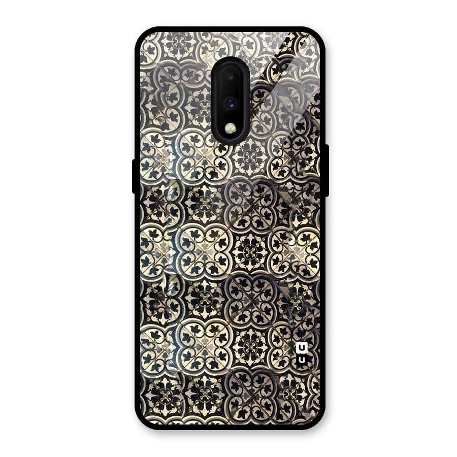 Abstract Tile Glass Back Case for OnePlus 7