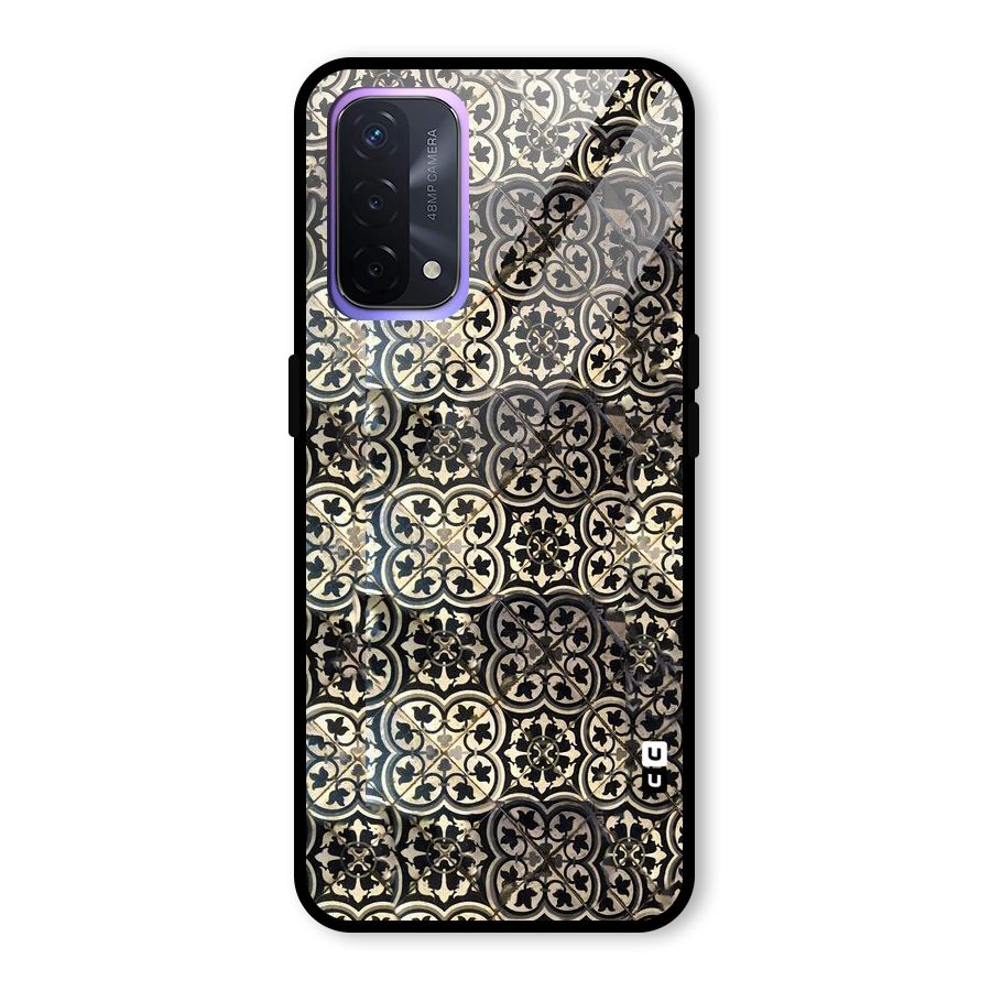 Abstract Tile Glass Back Case for Oppo A74 5G