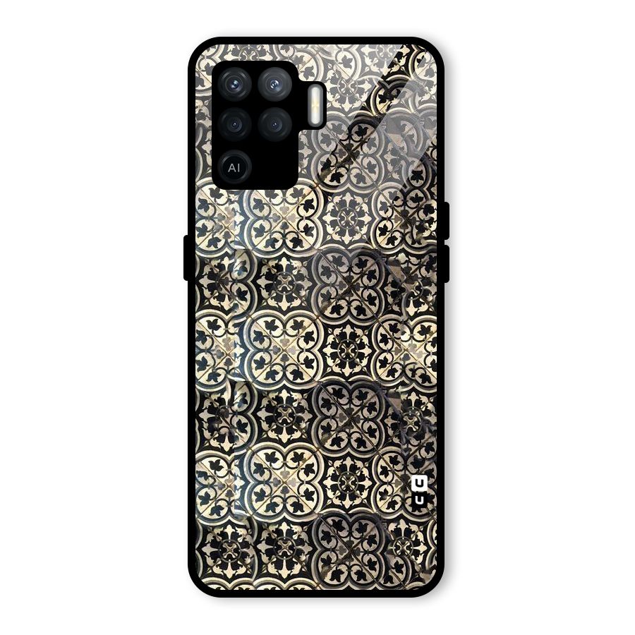 Abstract Tile Glass Back Case for Oppo F19 Pro
