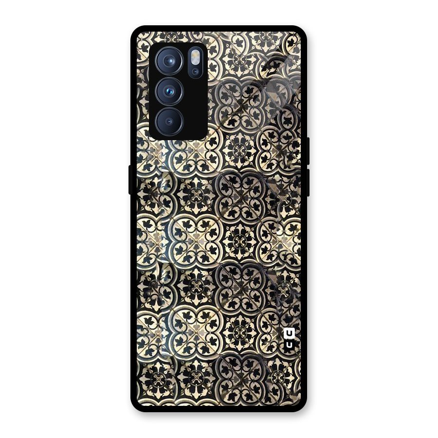 Abstract Tile Glass Back Case for Oppo Reno6 Pro 5G