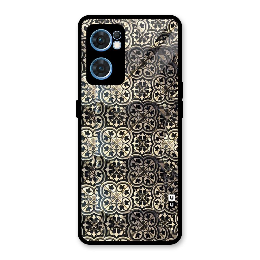 Abstract Tile Glass Back Case for Oppo Reno7 5G