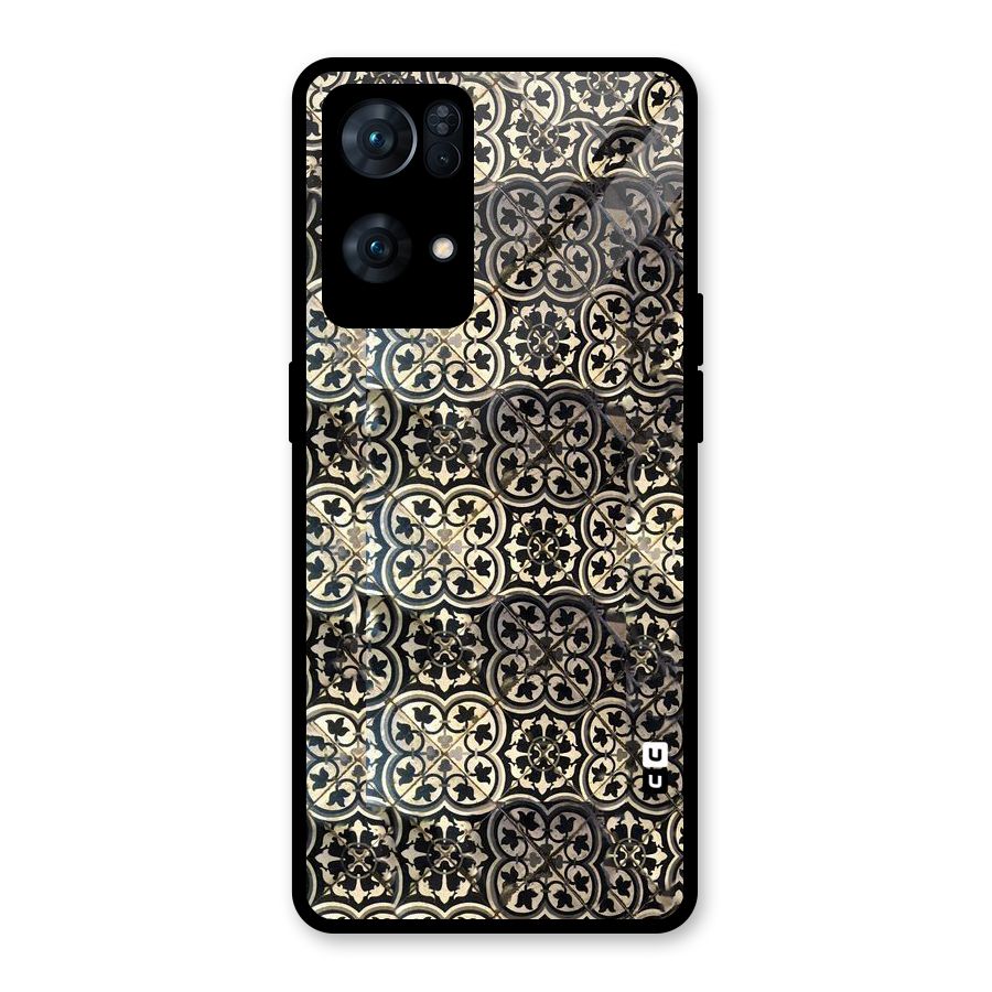 Abstract Tile Glass Back Case for Oppo Reno7 Pro 5G