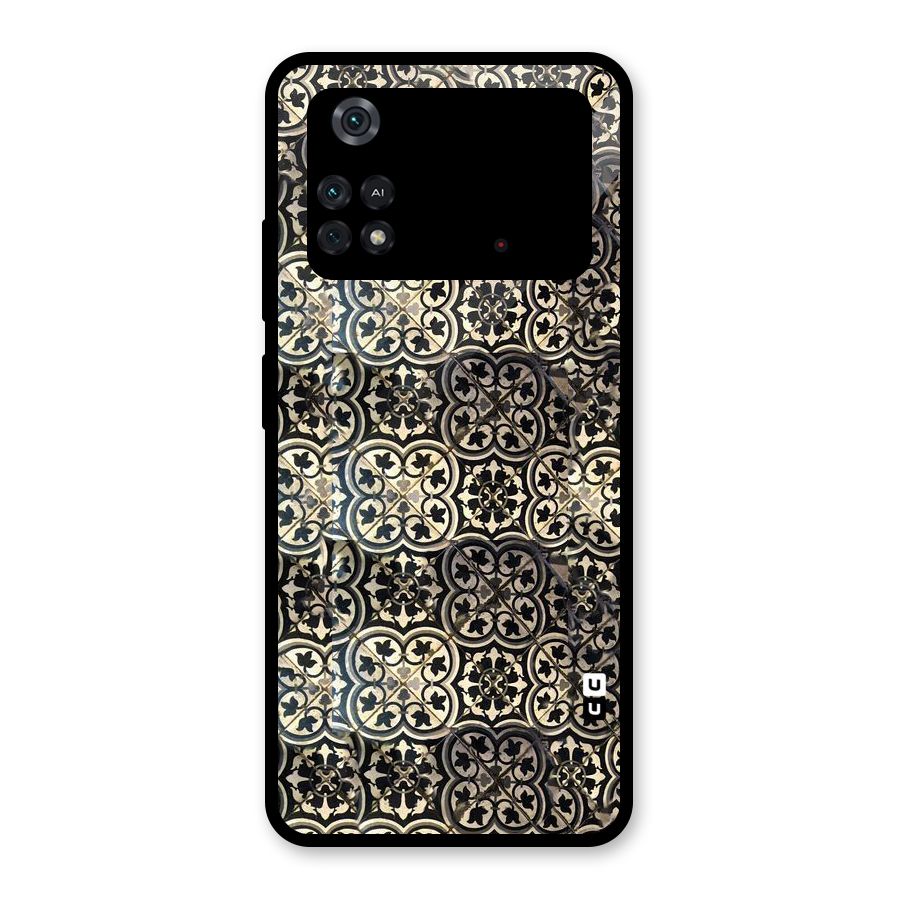 Abstract Tile Glass Back Case for Poco M4 Pro 4G