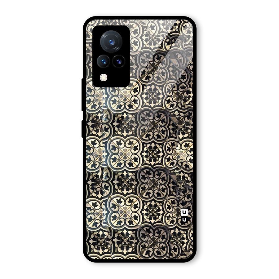 Abstract Tile Glass Back Case for Vivo V21 5G