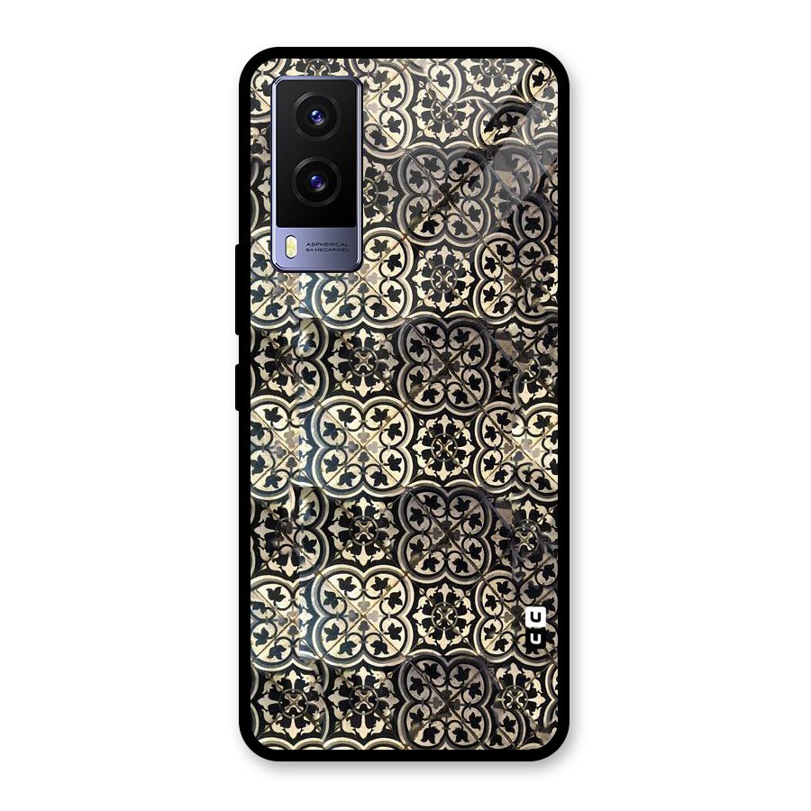 Abstract Tile Glass Back Case for Vivo V21e 5G