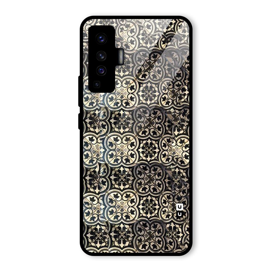 Abstract Tile Glass Back Case for Vivo X50
