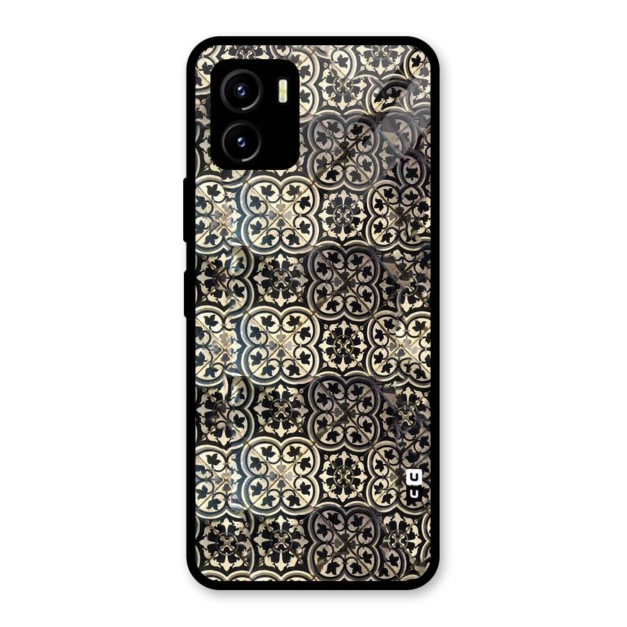Abstract Tile Glass Back Case for Vivo Y15s