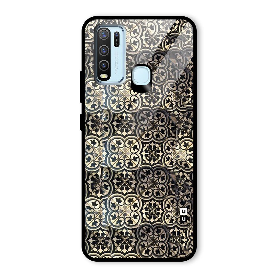Abstract Tile Glass Back Case for Vivo Y30