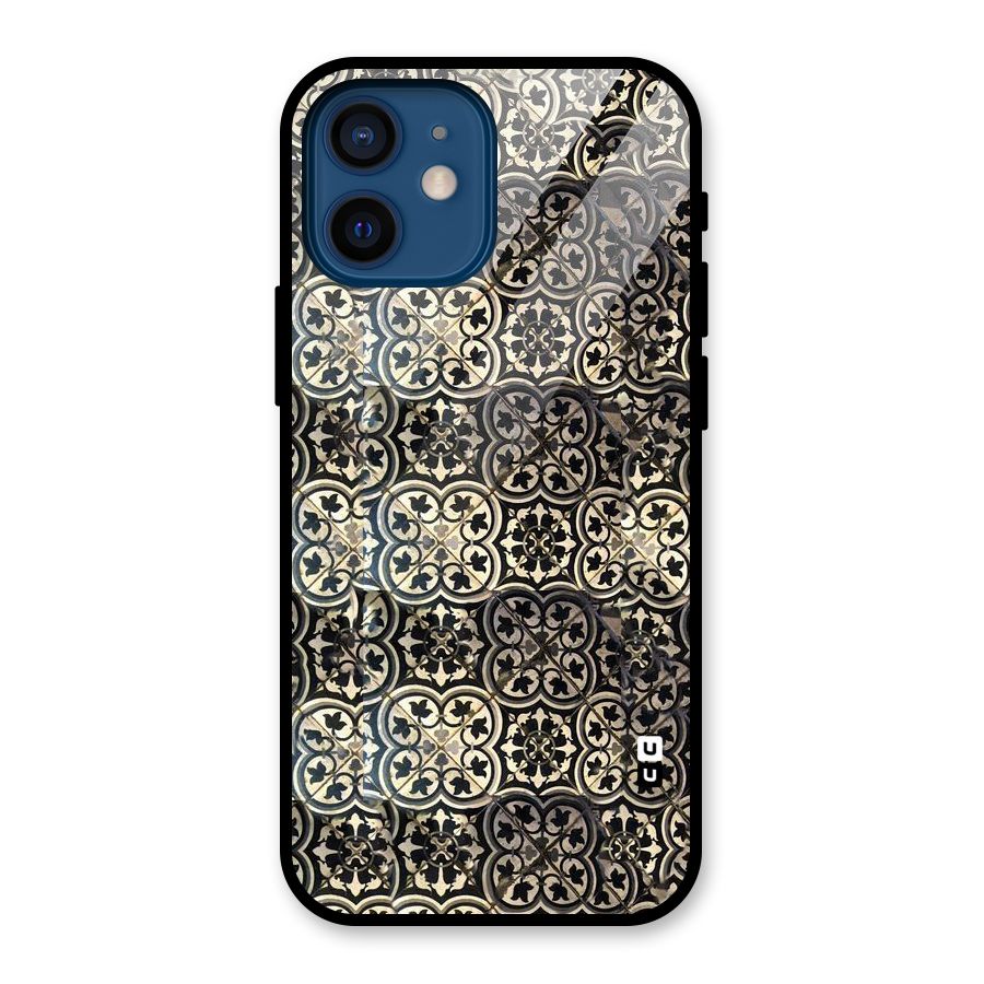 Abstract Tile Glass Back Case for iPhone 12 Mini
