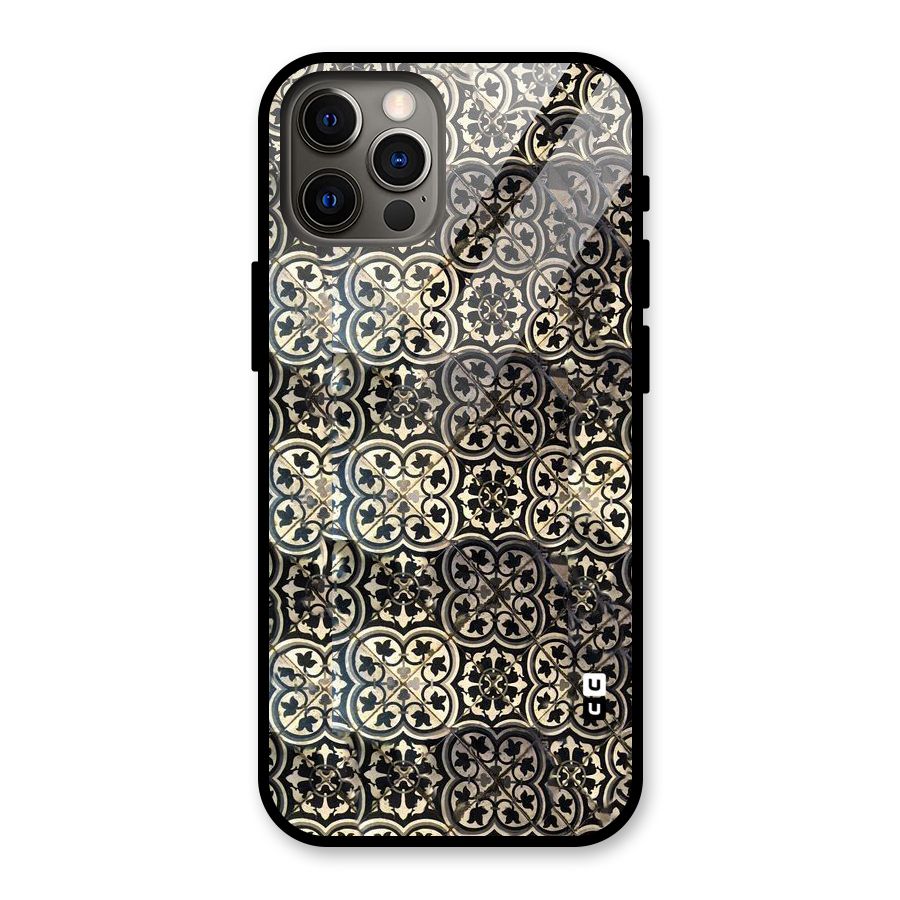 Abstract Tile Glass Back Case for iPhone 12 Pro