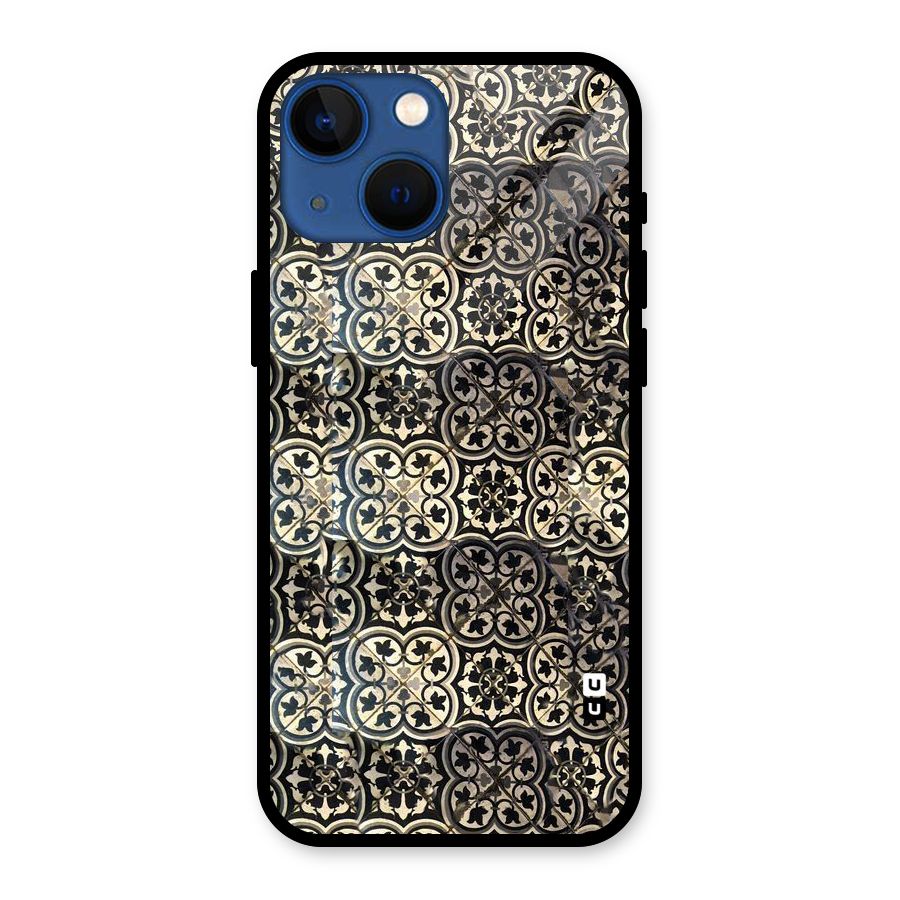 Abstract Tile Glass Back Case for iPhone 13 Mini