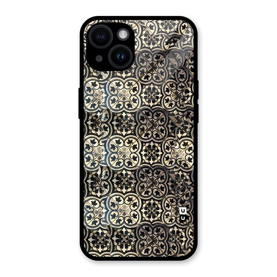 Abstract Tile Glass Back Case for iPhone 14