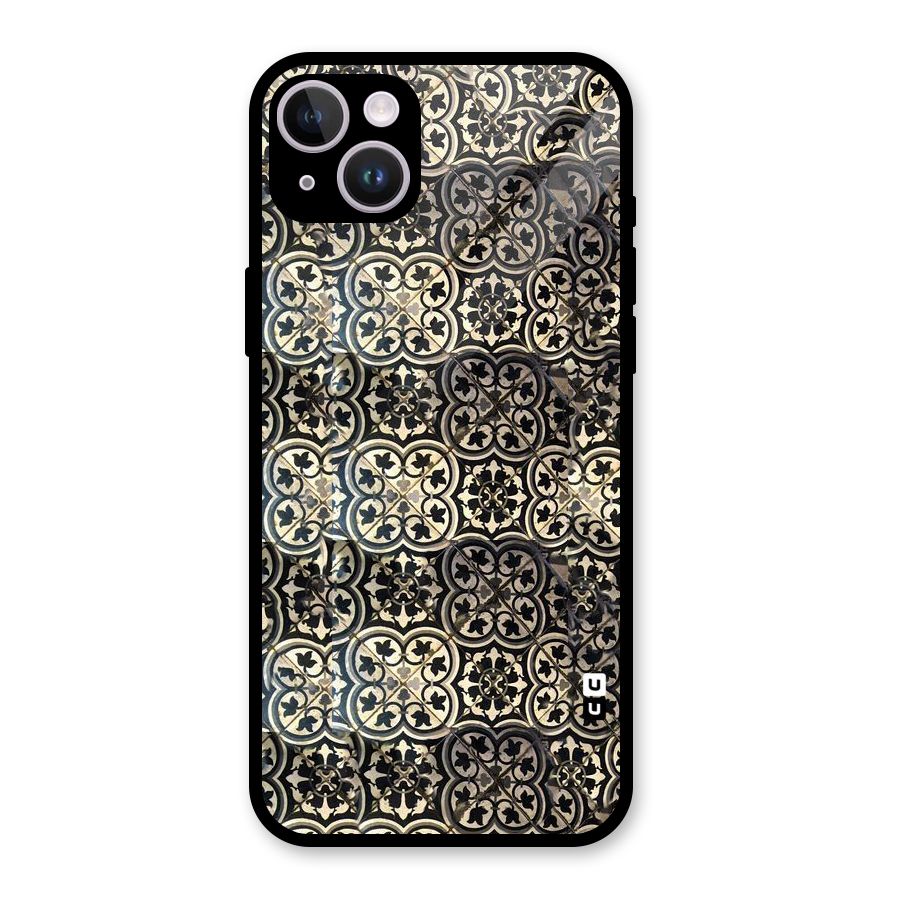 Abstract Tile Glass Back Case for iPhone 14 Plus