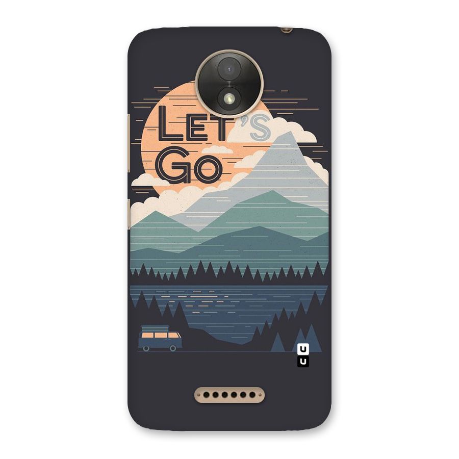 Abstract Travel Back Case for Moto C Plus