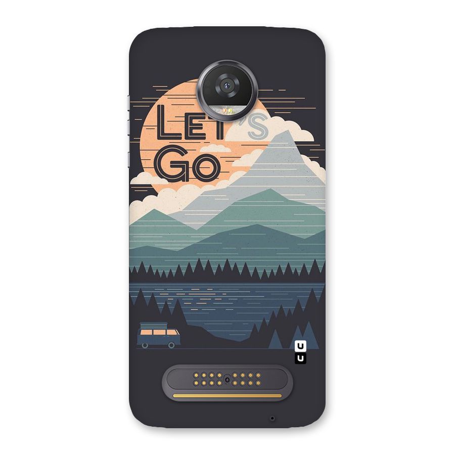 Abstract Travel Back Case for Moto Z2 Play