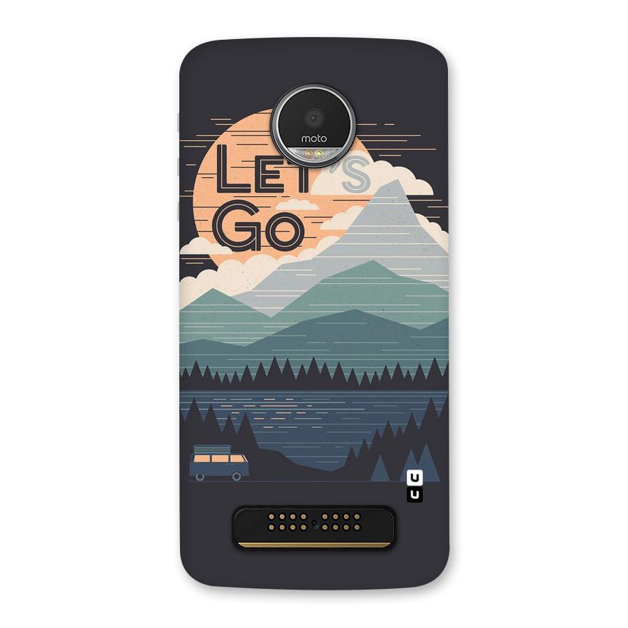 Abstract Travel Back Case for Moto Z Play