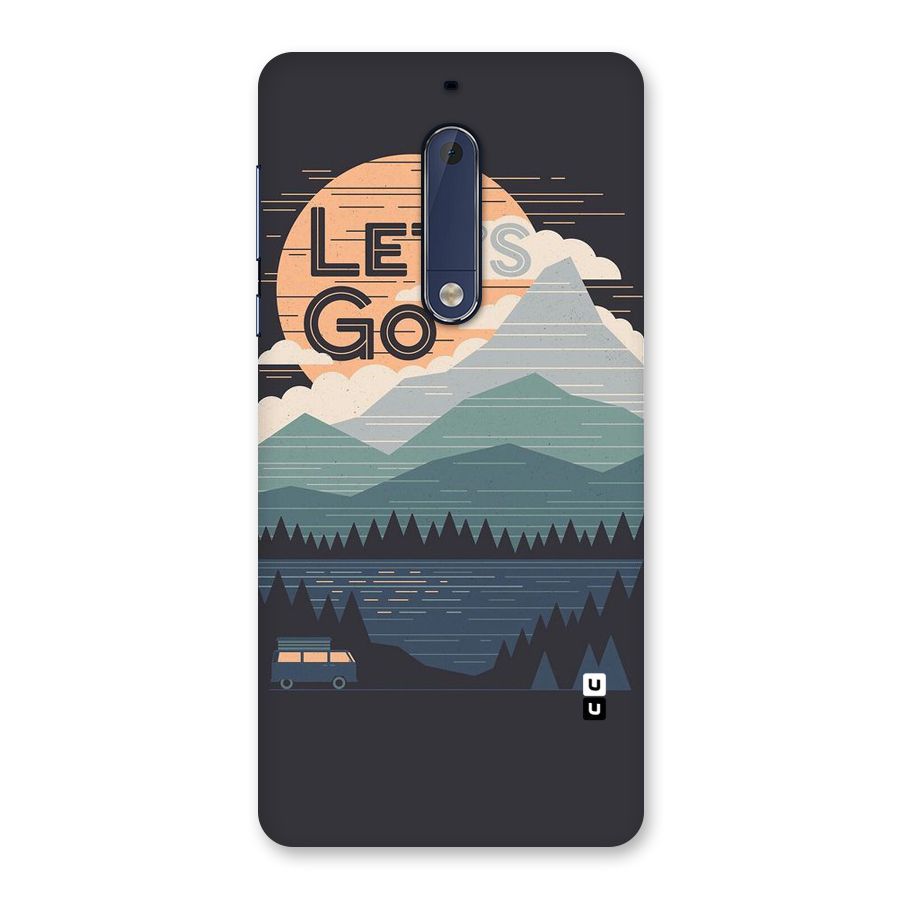 Abstract Travel Back Case for Nokia 5