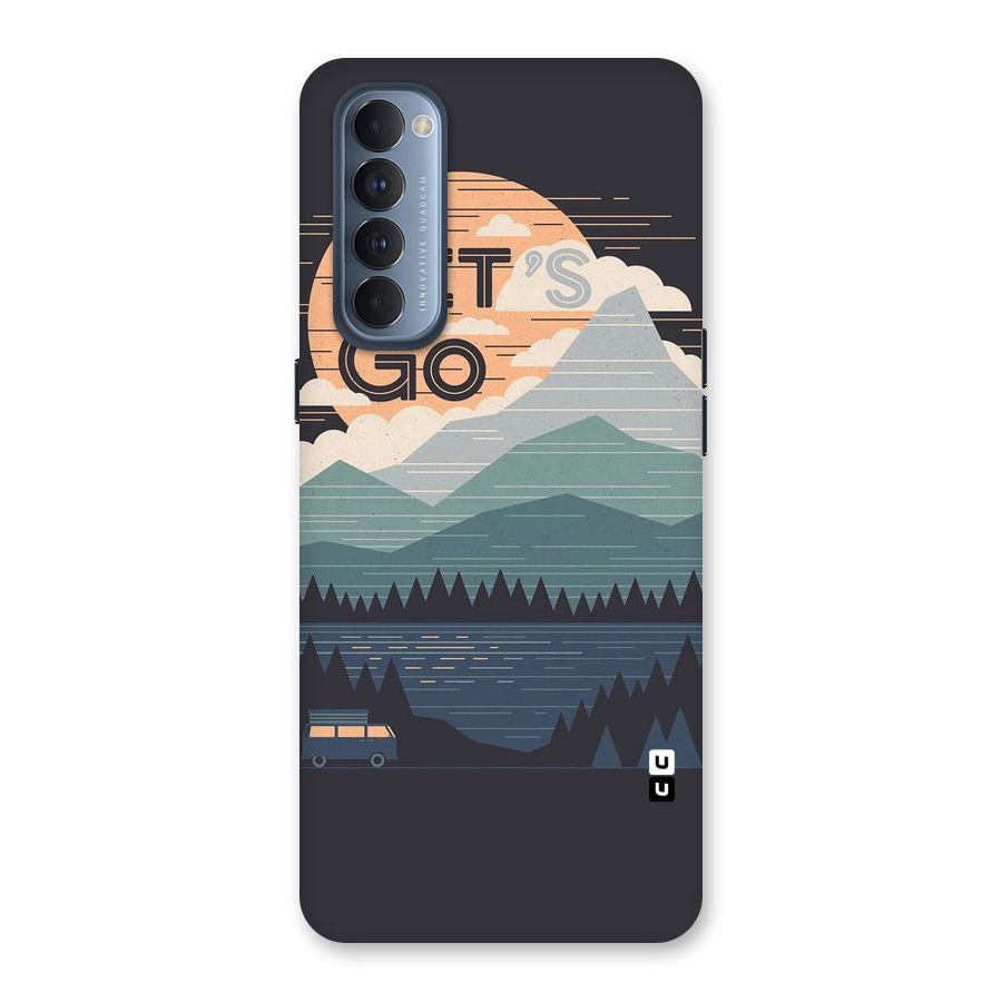 Abstract Travel Back Case for Reno4 Pro