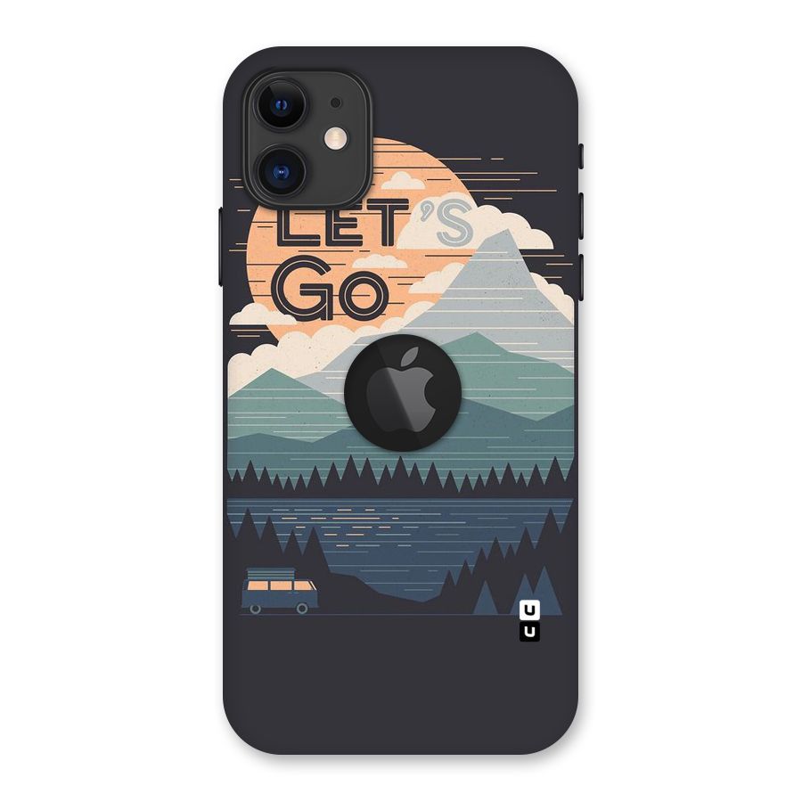 Abstract Travel Back Case for iPhone 11 Logo Cut