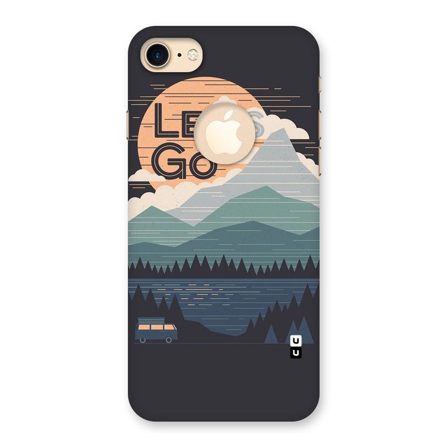 Abstract Travel Back Case for iPhone 7 Logo Cut