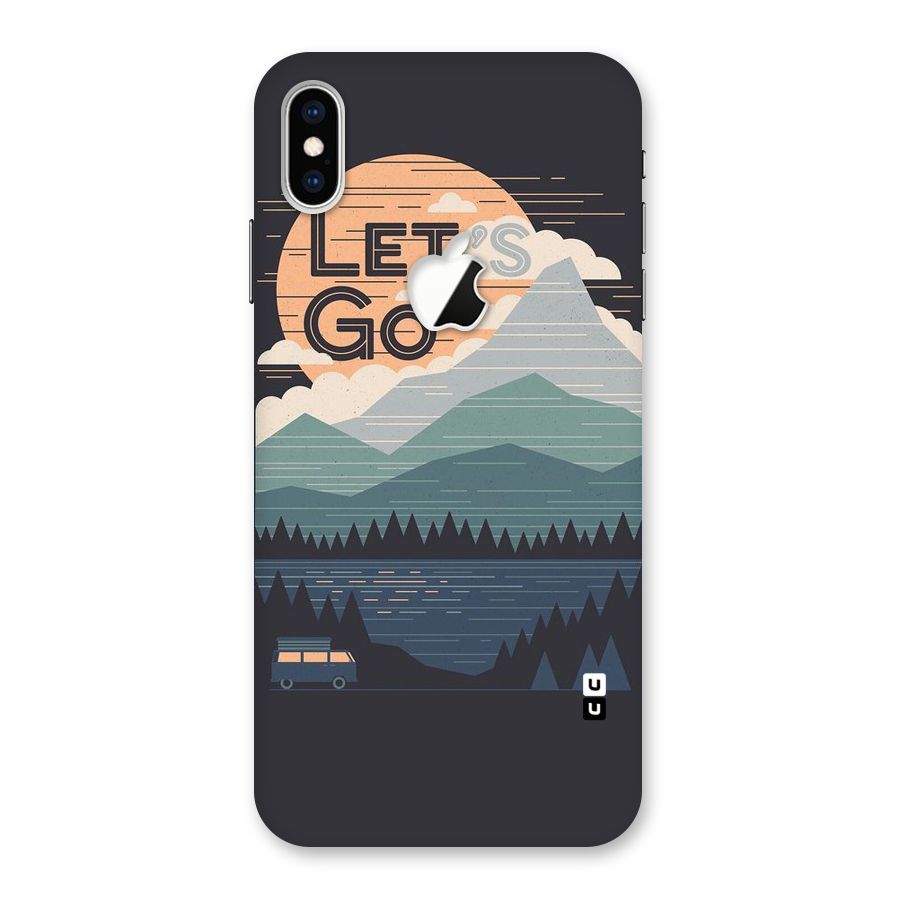 Abstract Travel Back Case for iPhone XS Max Apple Cut