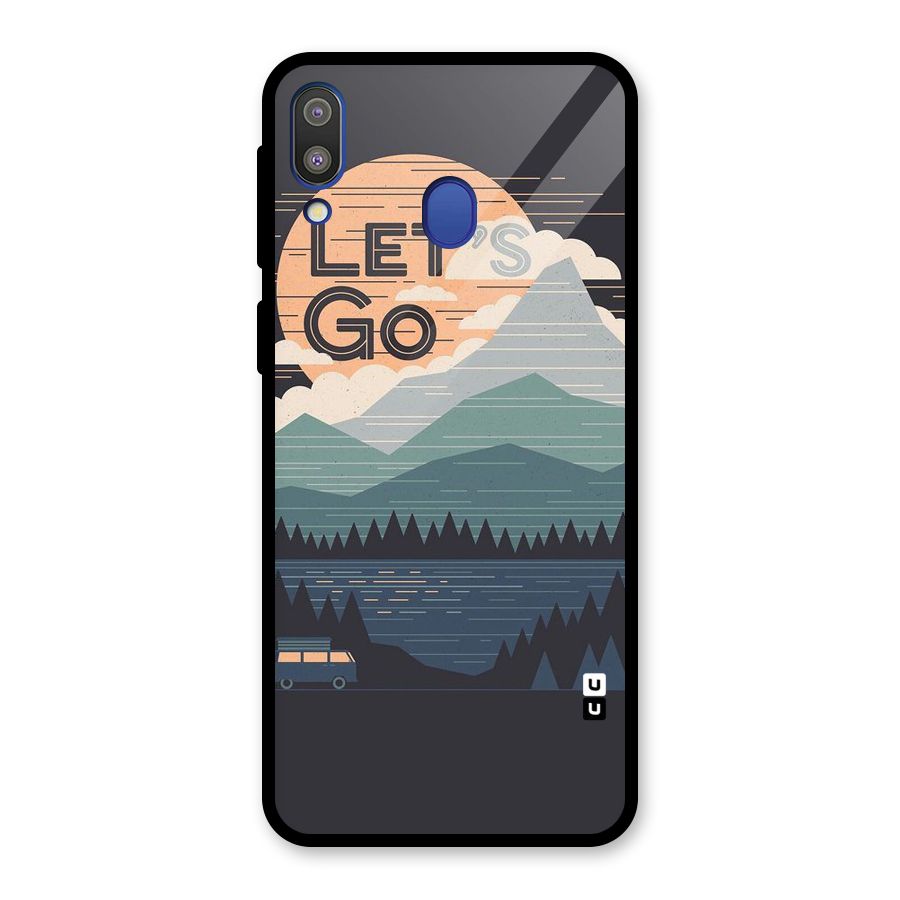 Abstract Travel Glass Back Case for Galaxy M20