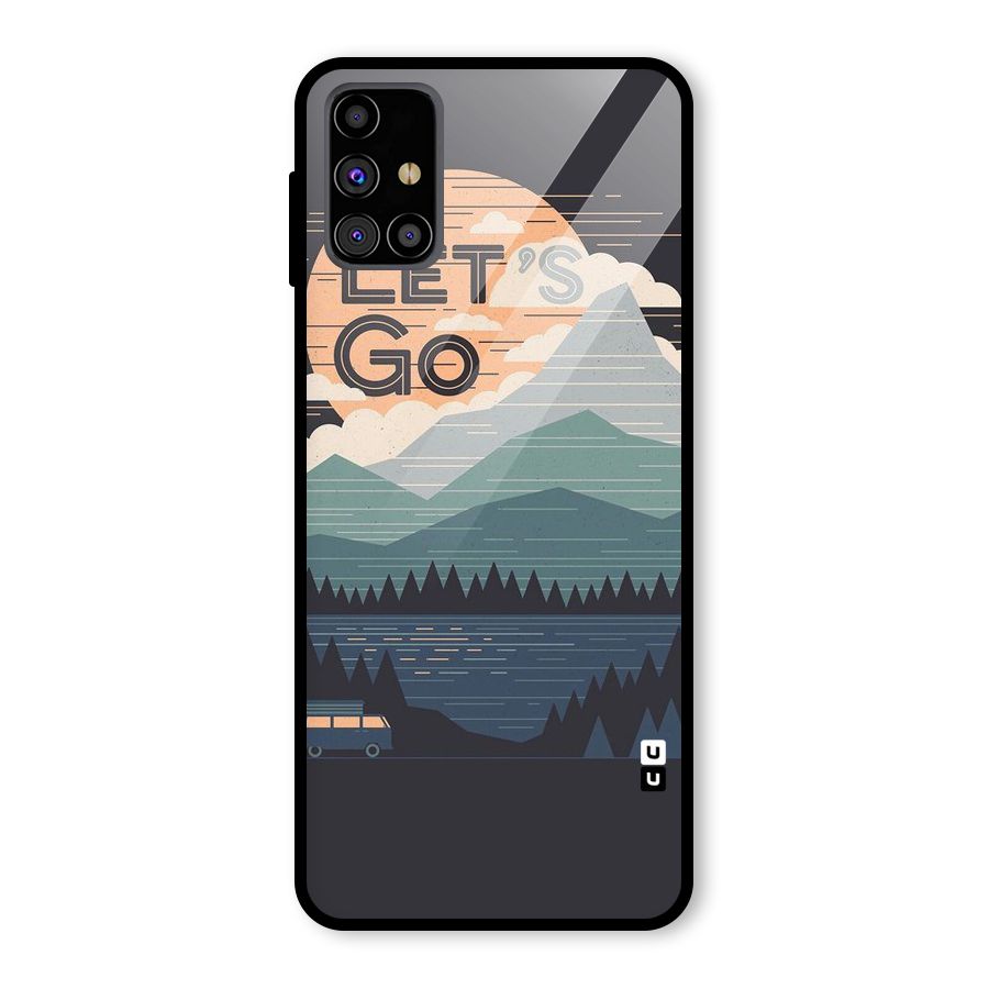 Abstract Travel Glass Back Case for Galaxy M31s