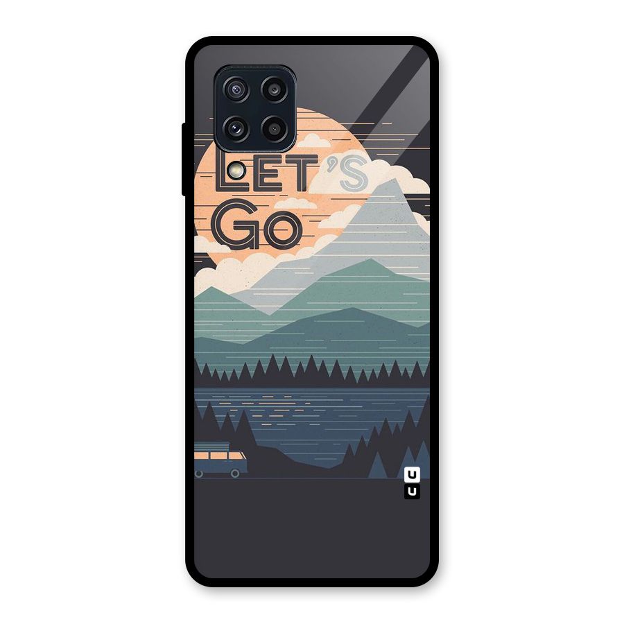 Abstract Travel Glass Back Case for Galaxy M32