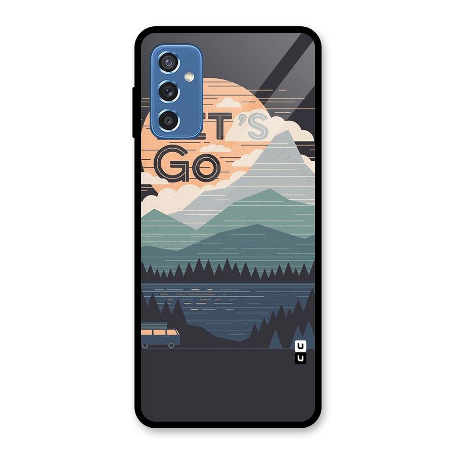 Abstract Travel Glass Back Case for Galaxy M52 5G