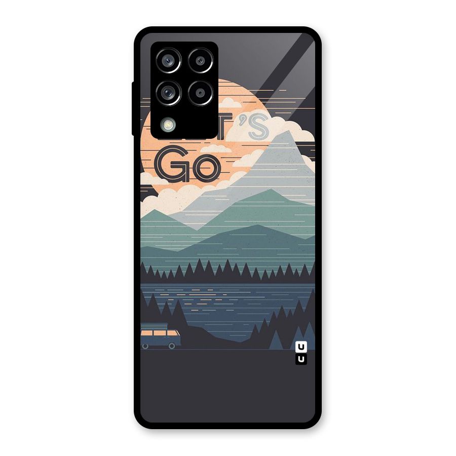 Abstract Travel Glass Back Case for Galaxy M53 5G