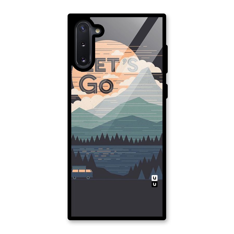 Abstract Travel Glass Back Case for Galaxy Note 10