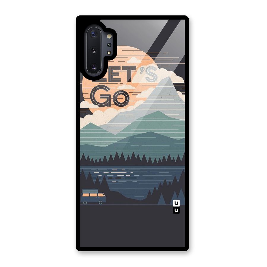 Abstract Travel Glass Back Case for Galaxy Note 10 Plus