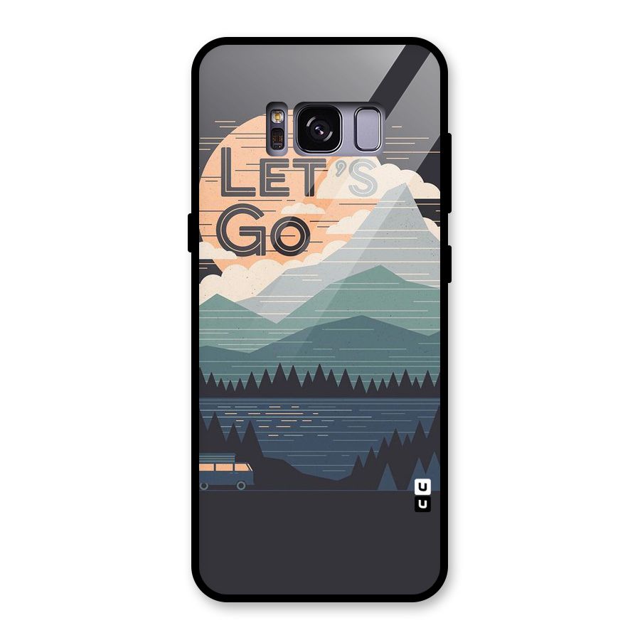 Abstract Travel Glass Back Case for Galaxy S8