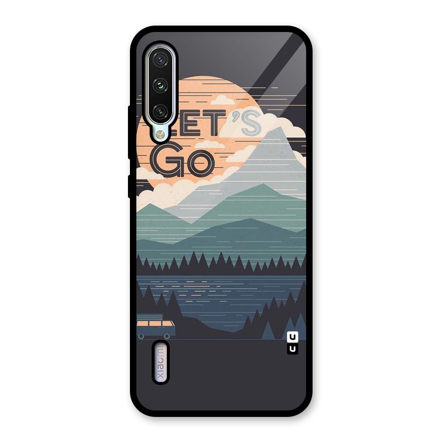 Abstract Travel Glass Back Case for Mi A3