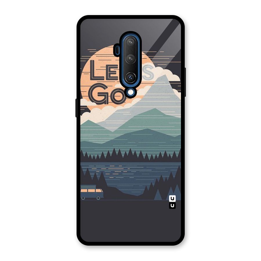 Abstract Travel Glass Back Case for OnePlus 7T Pro