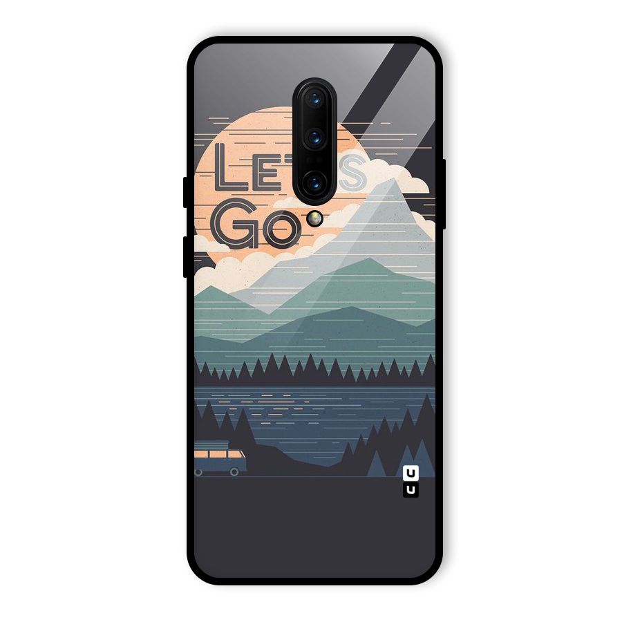 Abstract Travel Glass Back Case for OnePlus 7 Pro