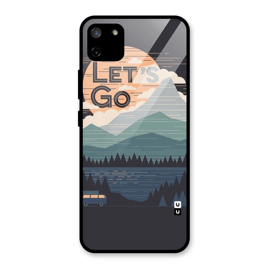 Abstract Travel Glass Back Case for Realme C11