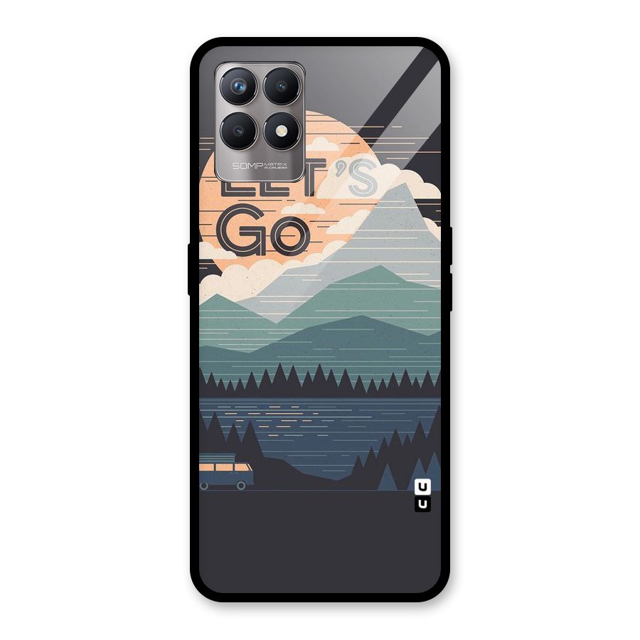 Abstract Travel Glass Back Case for Realme Narzo 50