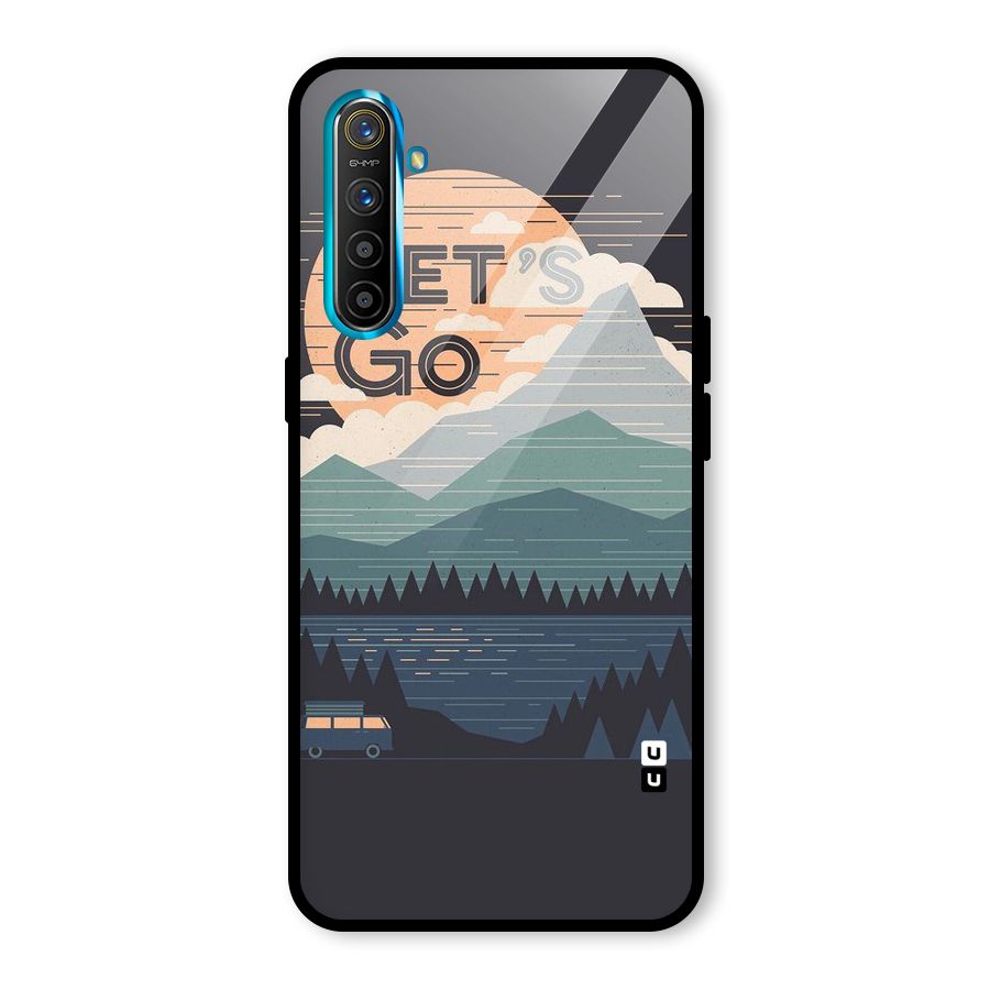 Abstract Travel Glass Back Case for Realme X2