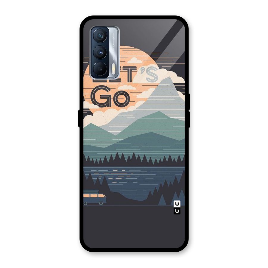 Abstract Travel Glass Back Case for Realme X7
